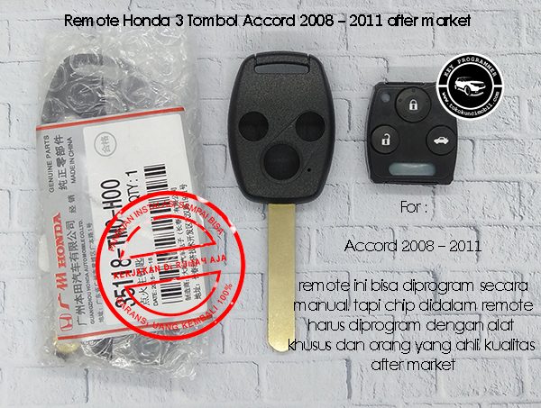 Honda remote 3 tombol Accord 2008 - 2011