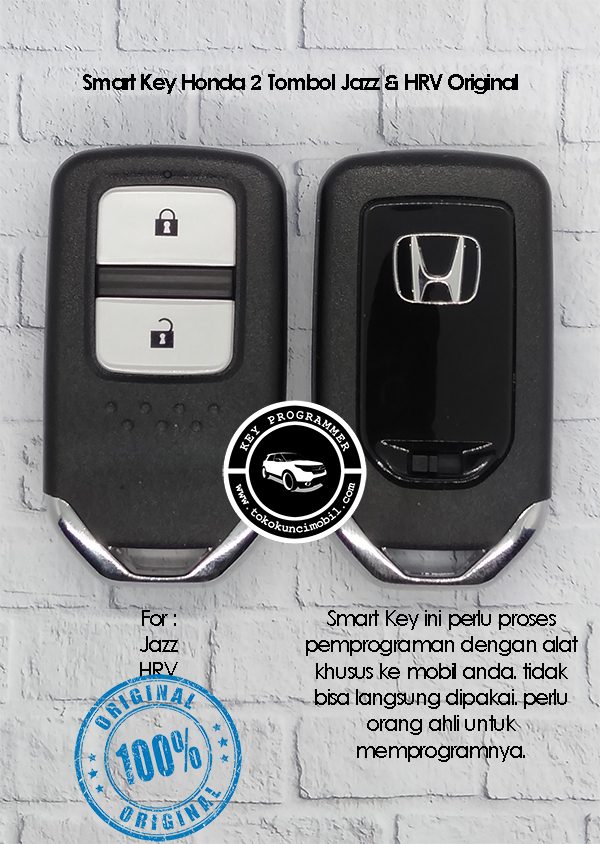 Honda smart key 2 tombol Jazz HRV Original